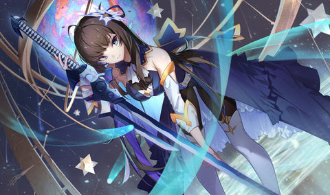 Katsumi, Astral Sword Saint - Official Red Zone Rogue Playmat (PREORDER)